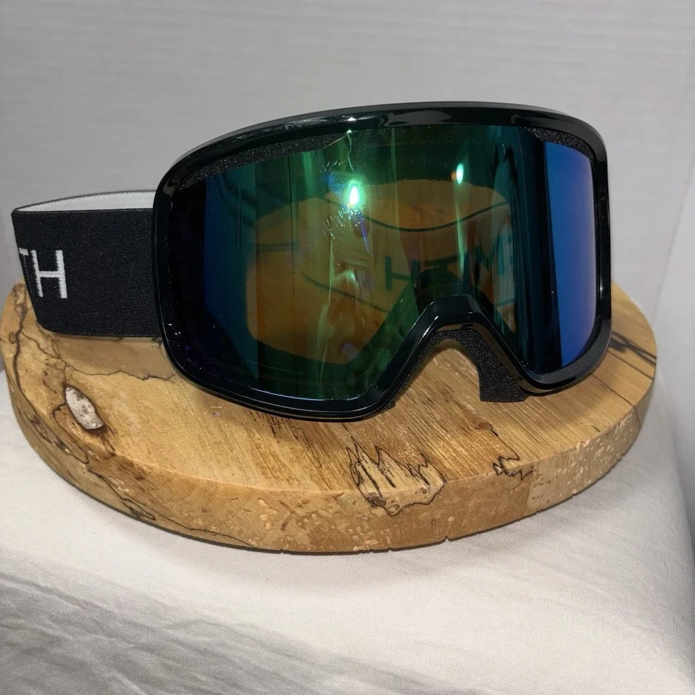 Smith Squad Snow Goggles Black Frame, Everyday Green Mirror Lens